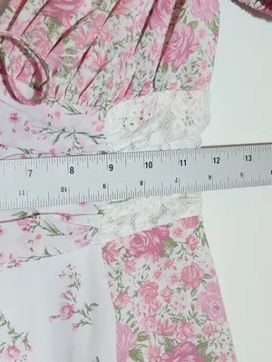 Altar'd State Pink and White Floral Boho Patchwork Mini Dress Size XS Flaw thumbnail 9