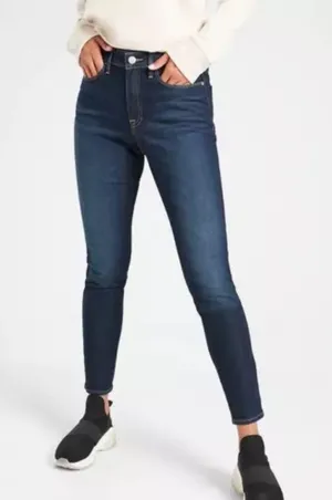 Athleta Sculptek Ultra Skinny Midnight Blue Jeans W1755 Sz 8 Petite thumbnail 1