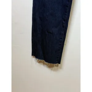NIC+ZOE Mid Rise Straight Jeans Women 31 Twilight Blue Raw Hem Denim ALL1882 thumbnail 5