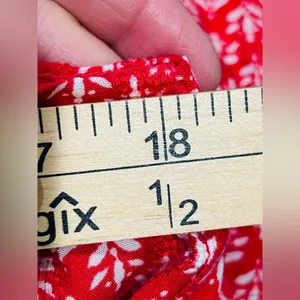 Lulu’s Grecian Getaway Red and White Print Mini Dress size large thumbnail 7