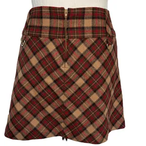 Exact Change Mini Skirt | Plaid Wool Blend Y2K thumbnail 12