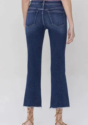 Lovervet dark wash high rise step hem jeans size 26 thumbnail 7