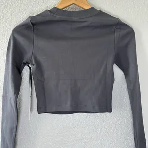 NWT IVL Collective Cotton Jersey Cropped Top‎ Women's Gray XS Athletic Gym thumbnail 5
