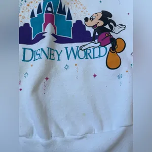 VTG 90s DISNEY DESIGNS Walt Disney World Mickey Sweatshirt Rare White Crewneck S thumbnail 5