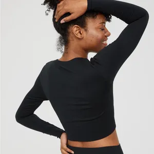 Aerie sidewalk seamless ribbed long sleeve thumbnail 1