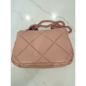 $159 Gilda Paris Small Quilted Shoulder Bag Blush Pink Chain Strap Logo cute thumbnail 4