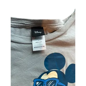 Disney Women's Light Gray Mickey Mouse Crop top thumbnail 4