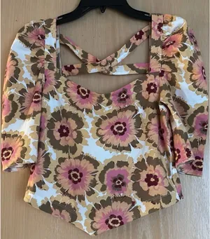 Free People “Give Me More” Floral Top Small thumbnail 4