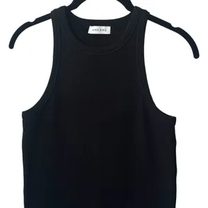 Anine Bing Eva‎ Tank Black Ribbed Capsule Minimalist Old Money Luxury L thumbnail 3