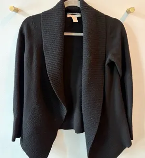 Banana Republic Black Open Front Cardigan Sweater thumbnail 1