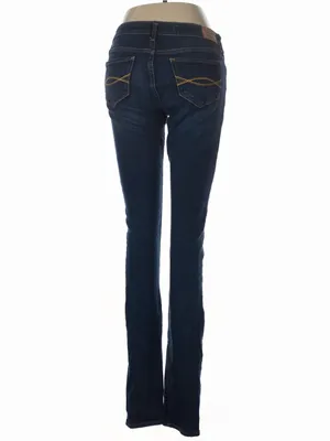 Abercrombie & Fitch Jeans Womens 6L W28 L33 Dark Wash Slim Straight Stretch thumbnail 2