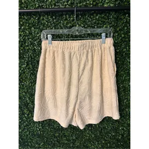 Anthropologie Avec Les Filles Textured Terry Cloth Short Cream Size Medium thumbnail 3