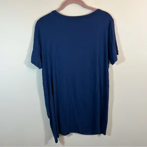 Piko Women’s Blue Auburn War Eagle‎ Y’all Gathered Tunic Top Medium NWT thumbnail 9