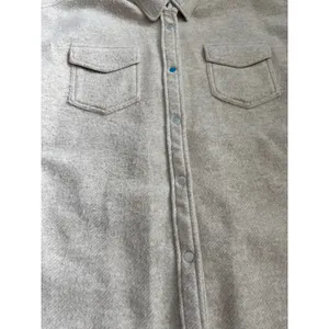Abercrombie & Fitch Oversized Shacket Shirt Jacket Cream Size XL thumbnail 9