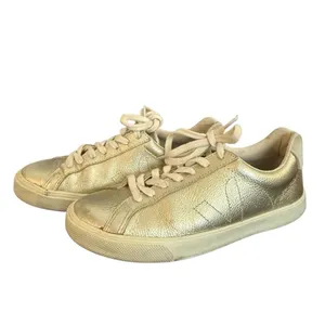 Veja esplar gold leather fashion sneaker size 6 thumbnail 11