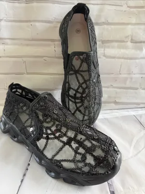 Source Unknown Black Beaded Mesh Slip-On Sneaker thumbnail 2