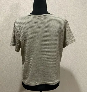 Beige Waffleknit Top Size M thumbnail 3