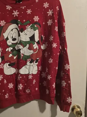 Disney women’s sweater Mickey & Minnie Holiday Top with Snowflakes thumbnail 4