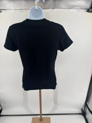 True Religion Gold Stud Embellished Crew Neck Tee Womens Small Black Bling thumbnail 10