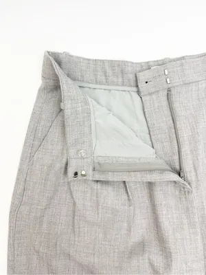 Abercrombie & Fitch Curve Love A&F Sloane Tailored Wide Leg Pant Grey Heather thumbnail 8