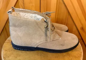 Appleseed’s Tan Suede Ankle Fall Booties Boots Shoes Size US 7.5N warm insole thumbnail 1