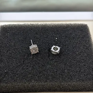 6mm Small CZ Stud Earrings for Men Women Streetwear Punk Hip Hop Unisex Earrings thumbnail 4