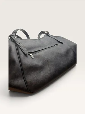 Coach Black Meadow Shoulder Bag in Signature Canvas Dual Straps Brown Interior thumbnail 3