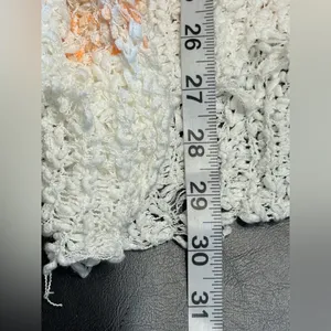 POL Crochet peach and white Oversized Comfy Sweater NWT size Medium thumbnail 13