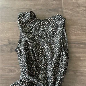 Lulu's Black Floral Pattern Sleeveless Maxi Dress, Size Small thumbnail 4