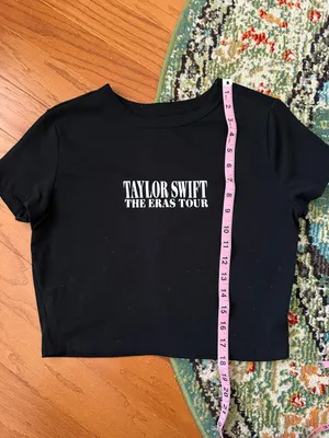 Taylor Swift Eras Tour Crop T-Shirt Black thumbnail 4
