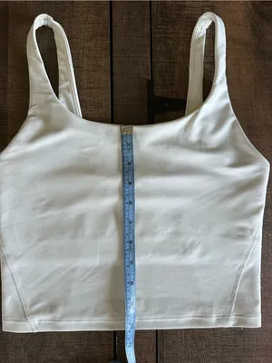 Old Navy Active PowerSoft Crop Tank Sports Bra White Light Support Go-Dry S thumbnail 3