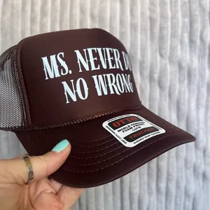 Ms never do no wrong Morgan wallen trucker hat Brown thumbnail 2