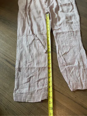 Free People Rumors Yarn Dye Harem Pants Textured High Waisted: Size 8 thumbnail 5
