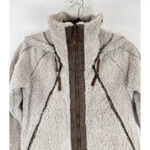 Kuhl Womens Flight Jacket Beige Avina Full Zip Sherpa Fleece Hooded Outdoor XS thumbnail 9