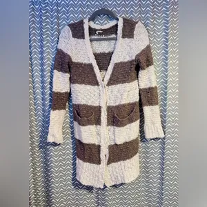 Free People | Cuddle Bear Rugby Stripe Boucle Duster Cardigan, size S thumbnail 4