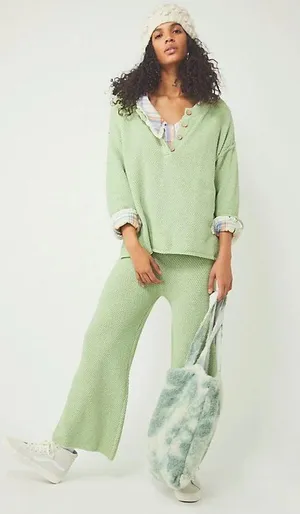 Free People NWOT Hailee Knit Pants thumbnail 1
