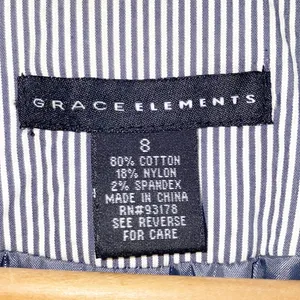 Grace Elements Shirt Sleeve Pin Striped Blazer thumbnail 6
