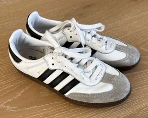 adidas Samba OG Sneakers Size 5 Womens in White Brown Grey thumbnail 1