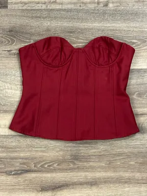 Peppermayo Armelle Corset Strapless Maroon Top Women’s 4 thumbnail 2