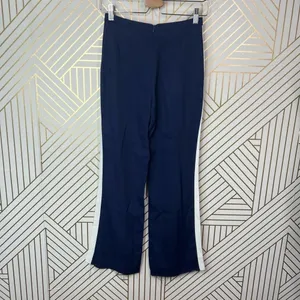 Reformation Side Stripe Flared Pants in Navy‎ Blue White Size US XS thumbnail 5