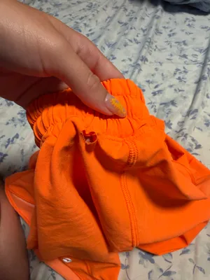 Orange Lululemon Shorts Hotty Hot 4" High-Rise thumbnail 6