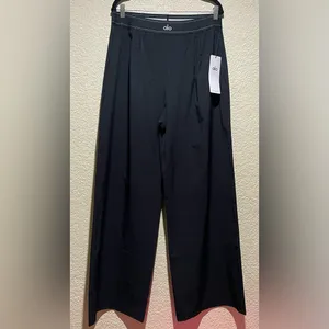 Alo Yoga NWT Suit Up Trouser Regular Lightweight Straight Leg Black Size M thumbnail 9