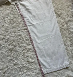 Madewell Jeans The Harlow Wide-Leg Baggy Straight in Tile White 33 NWT New thumbnail 12