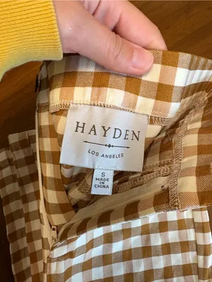 Hayden Button Closure Stretch Checkered Pants thumbnail 6