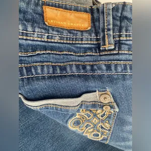 Artisan Crafted by jolt Low Rise Straight Back‎ Pocket Embroidered Jeans Size 9 thumbnail 8