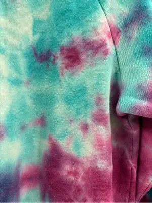 Aviator Nation AV Crewneck Sweatshirt Tie Dye Pullover Pink Blue size small thumbnail 6