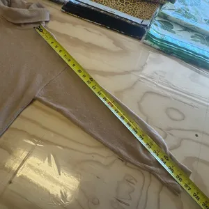 Iris & Ink 100% Cashmere Turtleneck Sweater Camel Tan‎ Women's Large Minimalist thumbnail 11