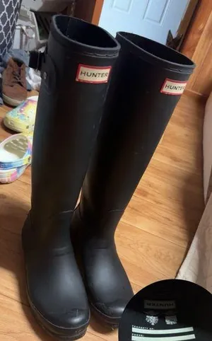 Hunter boots black thumbnail 1
