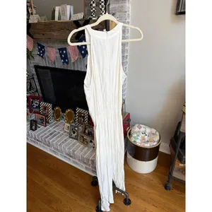 Wayan Wide Leg Jumpsuit‎ in Ivory boho-style beaded women's L thumbnail 4