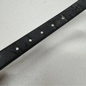 Crown Pacific Vintage Black Leather Gold Tone Buckle Belt Womens M thumbnail 3